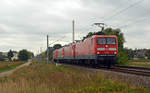 Am 25.09.19 führte 112 138 ihre Schwestern 112 169, 112 108 und 112 178 als Lokzug durch Jeßnitz Richtung Dessau ins dortige Ausbersserungswerk.