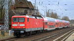 DB Regio AG, Region Nordost mit  112 165  (NVR-Nummer   91 80 6112 165-6 D-DB ) mit dem RE3 Richtung Schwedt (Oder) am 12.02.20 Berlin Buch.