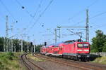 112 184 verlässt mit dem RE1 BViederitz in Richtung Magdeburg.