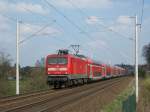 112 140-9 beschleunigt den RE 21423 Lübeck Hbf - Hamburg Hbf nach kurzem Aufenthalt in Reinfeld (Holst.) Richtung Bad Oldesloe.