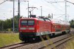 112 114-4 mit 2xDABbuzfa 760 Steuerwagen als IRE18539 von Rostock Hbf nach Berlin Hbf(tief)hier bei der Ausfahrt im Rostocker Hbf am 06.06.2014