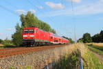 Die 112 189 auf der RE 5 nach Stralsund am 28.06.2016 in Nassenheide.