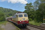 Mit kurzeitiger Vorankündigung von Rudolf Pavel eilte ich nach Neckargerach hinunter, um mir die TRI 112 268 mit zwei N-Wagen bei der Durchfahrt gen Binau zu schnappen.
