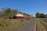 112 268-8 der TRI mit MSM-Zug 1850 Richtung Wittlich (Nordbögge, 08.10.2021)