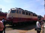 113 311 des DB-Museum Koblenz-L�tzel zugast beim Sommerfest am 14.07.07 in Halle/Saale.