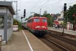 113 267-9 mit Schwagenzug von Neum�nster nach Hamburg-Langenfelde in Elmshorn.