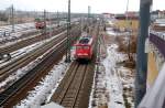 V�llig �berraschend braust am 18.01.09 113 268 durch Bitterfeld nach Leipzig.