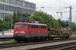 113 309-9 mit einem DB Autozugwagen in M�nchen Heimeranplattz am 30.05.09