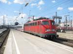 113 309-9 bei der Einfahrt in den M�nchner Hauptbahnhof am 07.04.2009