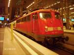 Die 113 268-7 am Schluss des IC 2157 nach Stralsund am 06.11.2009 in Berlin Hbf (tief).