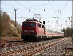 113 309 (9180 6113 309-9 D-DB) schleppt einen Erzatzzug von Hamm(Westf) nach Bonn Hbf.