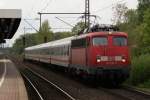 113 267-9 + 113 309-9 mit dem ICE Ersatzzug in Erkrath am 02.05.2010
