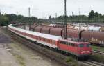 Das highlight des heutigen 03.09.2010,die 113 309-9 mit einem Autozug auf dem G�terumgehungsgleis im Seelzer Rbf.