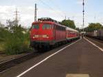 DB 113 267-9 mit dem Lr 78393 nach Dortmund Scharnhorst, abgeb�gelt im Bf Eltville; 17.09.2010