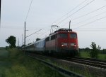 113 268 kam,am 15.Juni 2011,mit dem EC 378 aus Wien nach Binz,mir bei meinem Abendspaziergang bei Bergen/R�gen entgegen.