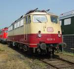 113 311-5 in der Lokausstellung beim Fr�hlingsfest und 10 j�hrigen Bestehens des DB Museums Koblenz-L�tzel am 21.05.2011.