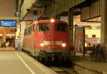 Als der IC 182 Z�rich - Frankfurt (Main)am 06.01.2012 abgefahen war, stand 113 268-7 die in gebracht hatte allein in Stuttgart Hbf