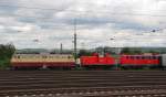 DB 113 311-5 + 360 303-2 + 110 210-2 am 18.07.2012 abgestellt im DB Museum Koblenz L�tzel.