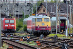 AKE Rheingold Lok und Reisezugwagen in Stralsund abgestellt.