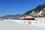 113 309 mit einem Turnuszug am 27.01.2018 bei Radstadt.