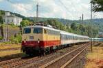TRI 112 268-8 mit TRI-Wagenüberführung in Wuppertal, Juli 2025.