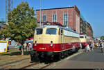 113 268-7 (112 268-8 | E 10 1268) der TRI Train Rental GmbH steht während des Tags der offenen Tür im DB Werk Dessau (DB Fahrzeuginstandhaltung GmbH) anlässlich 90 Jahre Instandhaltung