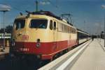 113 266 vor EC Prag - Mnchen in Landshut Hbf  Sommer 1997