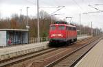 Eine alte Bekannte(113 268) durchfhrt am 01.03.09 Burgkemnitz Richtung Leipzig.