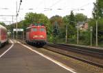 DB 113 267-9 von DB AutoZug, beim umsetzen im Bf Eltville.