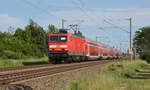 Neben 114 008 wurde auch 114 037 beim Kirchentagsverkehr eingesetzt.