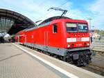114 008 mit RE Halle (S) - Uelzen in Halle (S), 02.10.13