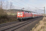 114 023-5 ist als RB in Richtung Frankfurt/M.