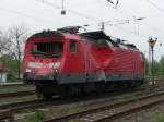 Vorderseite der Lok, die Besch�digungen stammen vom Kesselwagen.