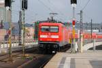 eine Linienf�hrung der RE 2 geht derzeit nur bis K�nigs Wusterhausen und das bis Mai 2011, aufgenommen am 04.09.2010 am Berliner Hbf.