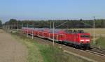 114 036 kommt hier mit dem RE1 aus Brandenburg nach Frankfurt/Oder fahrend durch Pillgram gefahren.