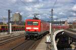 114 036 mit dem RE7 (RE 18266) von Berlin Zoologischer Garten nach W�nsdorf-Waldstadt, bei der Ausfahrt aus dem Berliner Hbf.