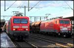 114 030 als RE50 nach Frankfurt und 189 061 mit G�terzug am 05.02.13 in Fulda