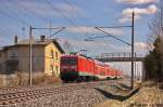 114 017 mit dem RE2  ODEG  (RE 37367) von Cottbus nach Wismar in Vietznitz.