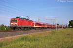 114 040-9 mit dem DPN 2671 von Berlin Gesundbrunnen nach Warnem�nde in Vietznitz.