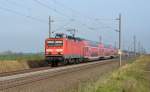 114 039 f�hrte am 16.11.13 einen RE von Magdeburg nach Halle(S) durch Braschwitz.