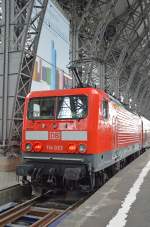 114 033 (Lokomotivbau Elektrotechnische Werke Hennigsdorf) im Nahverkehr in Richtung Frankfurt (Main) Hbf – F (Main) S�d – Offenbach (Main) Hbf – Hanau Hbf – Gelnhausen –