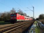 DB Regio Hessen 114 033 am 05.01.15 bei Hanau West KBS 640