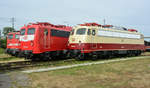 114 488-0, 110 152-6 und 141 366-5 im DB-Museum Koblenz-Lützel - 11.09.2016