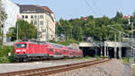 114 006 mit RB10a Tübingen-Heilbronn am 22.07.2021 in Stuttgart-Feuerbach.
