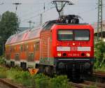 114 301-5 f�hrt mit ihren RE von Magdeburg nach Leipzig kurz hinter Dessau Hbf am 22.05.2009