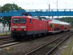 Auch auf R�gen war 114 009.Am 12.Juni 2010 kam Sie mit dem RE 33214 Sassnitz-Rostock in den Bahnhof Bergen/R�gen.