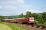 RE 4522 von Frankfurt nach Fulda auf der Kinzigtalbahn bei Wirtheim. Normalerweise zieht noch eine zweite 114 mit. Heute musste es 114 018 leider alleine bis Fulda schaffen. 