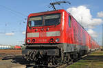 114 018 mit RB75. Kranichstein am 13.02.2018