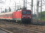 114 035-9 mit RE von Cottbus komment kurz vor dem Dresdner HBF.05.06.07.