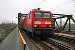 DB Regio 114 020 am 06.01.20 auf der Main Neckar Brücke in Frankfurt